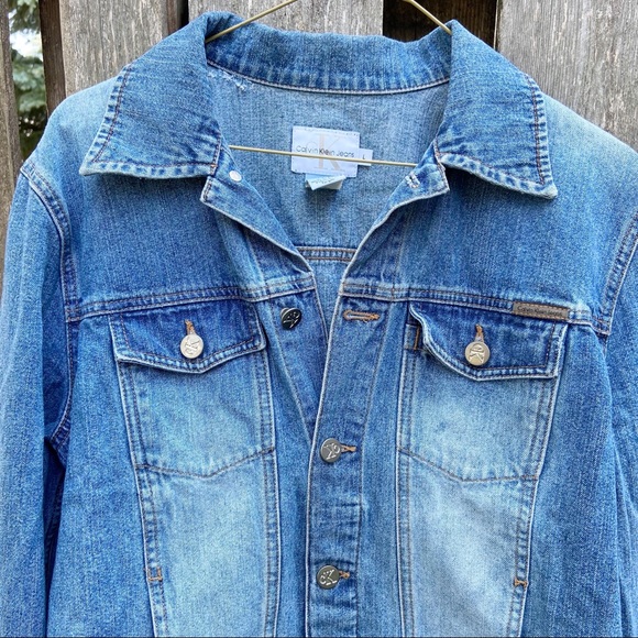 Vintage Calvin Klein y2k Denim Trucker Jacket - Picture 3 of 8